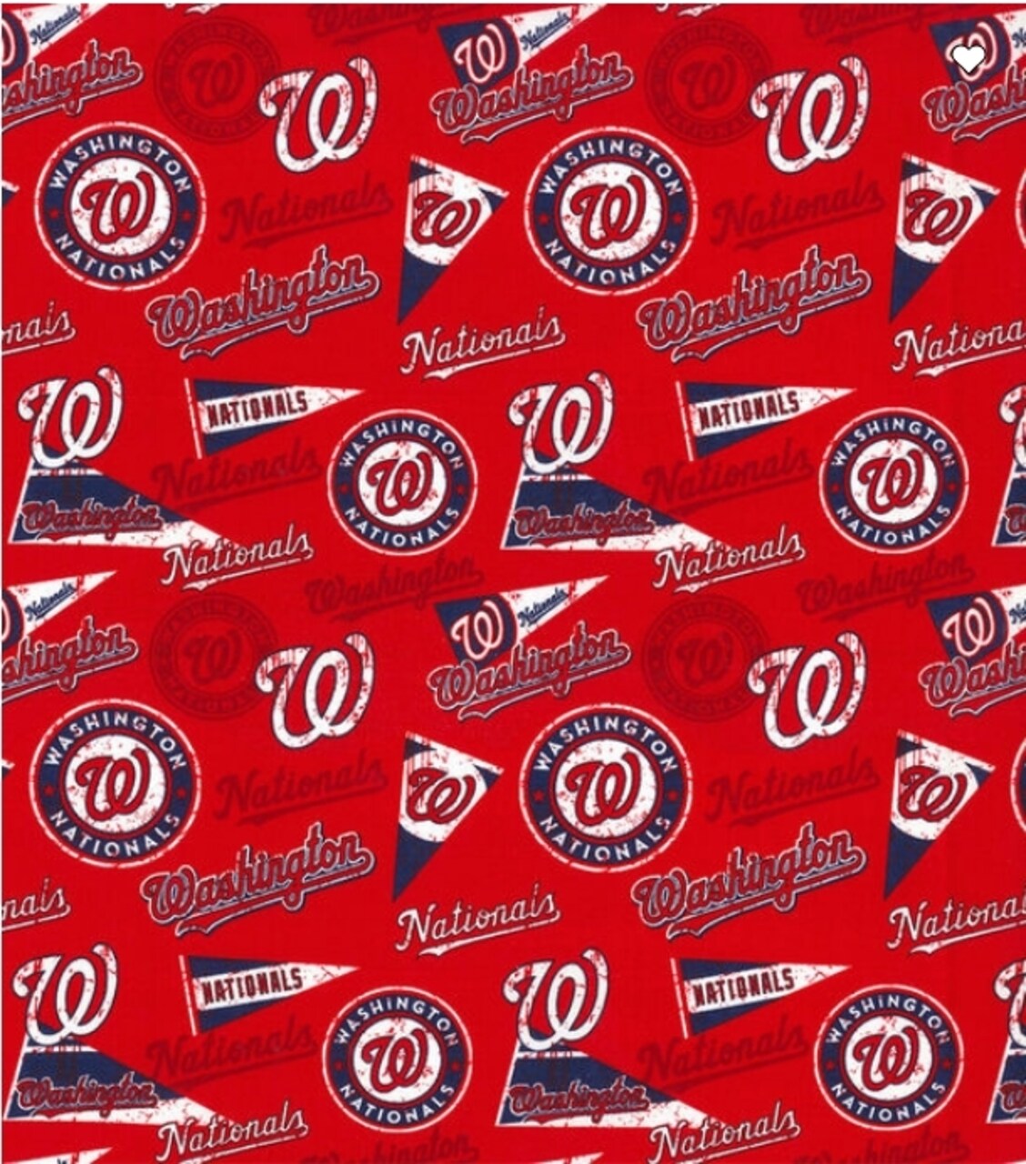 Licensed MLB Washington Nationals Retro Cotton 60298B Fabric by the Yard